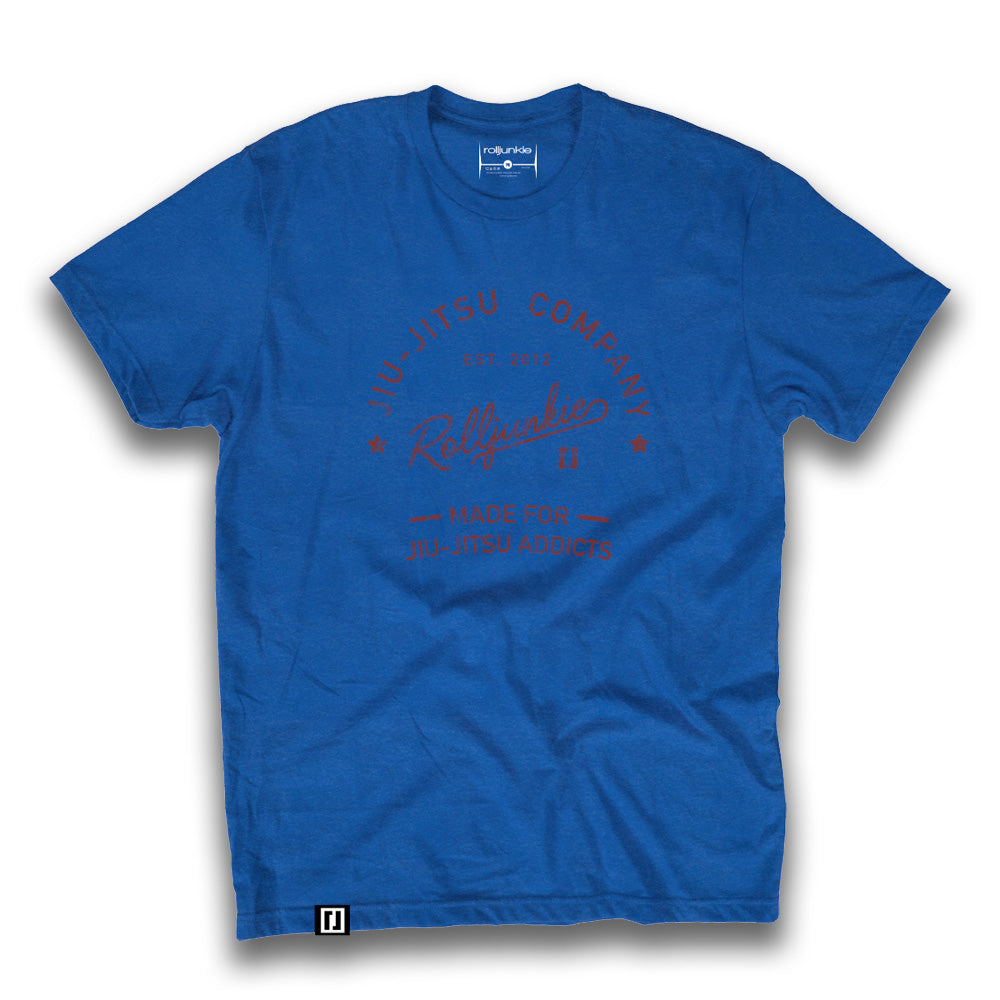 blue podium bjj shirt